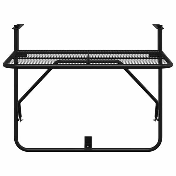 vidaXL balkonbord, sort, 60x40 cm, stål