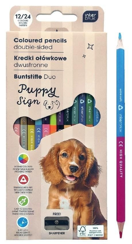 Valpskylt 12/24 kritor med pennvässare