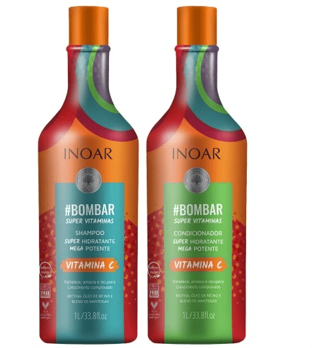 Inoar DUO Bombar Shampoo 1000 ml + Balsam 1000 ml