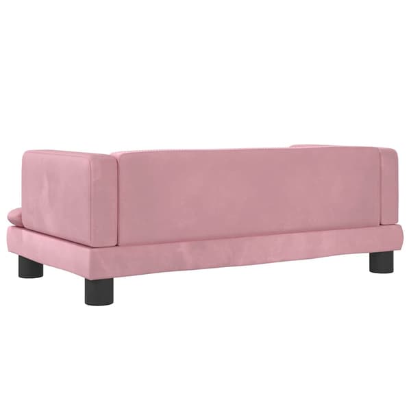 vidaXL Hundbädd, Rosa, 80x45x30 cm, Sammet