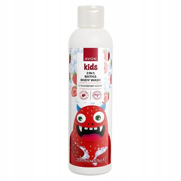 Avon - Mansikka-suihku- ja kylpyneste lapsille 200 ml