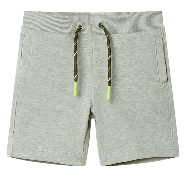 Børneshorts med snøre, lys khaki melange, 140