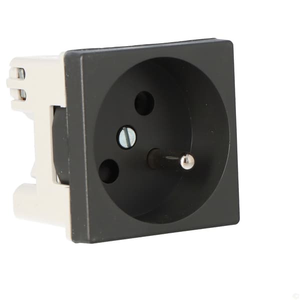 K45 stikkontakt med jordforbindelse 16A/230V~, grafit Connect