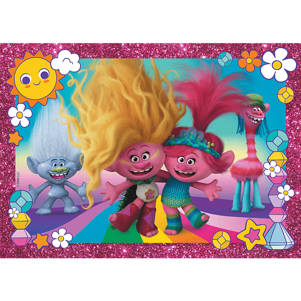 100 Glitter glitterabilt troll universel trolde figur