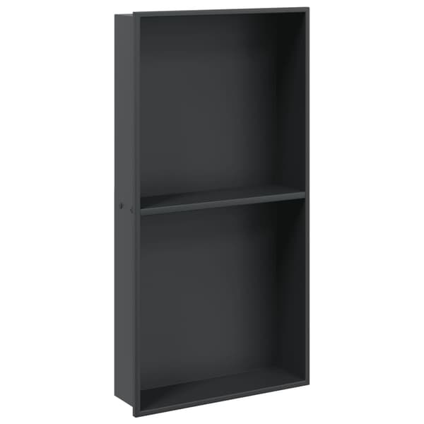 vidaXL brusekabine mat sort 32x62x9 cm rustfrit stål