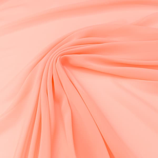 Chiffonmateriale, lys ferskenfarve