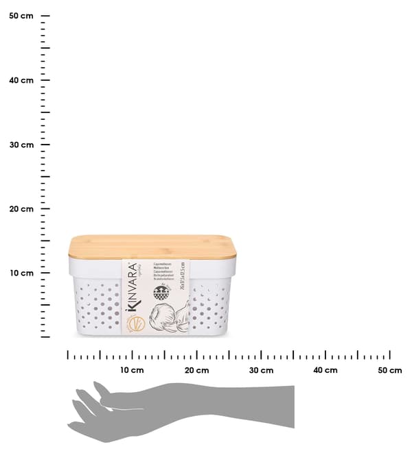 12 cm vit förvaringskorg