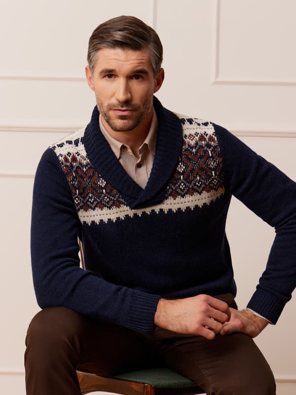 MARINEBLÅ CAMDEN SWEATER L