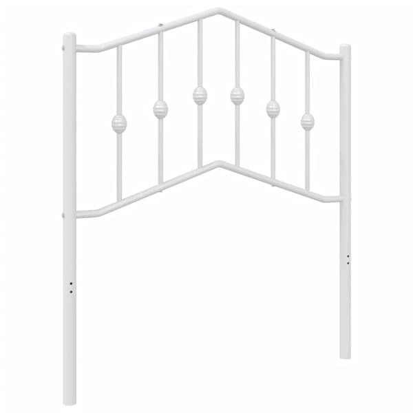 vidaXL metalsengegavl hvid 80 cm