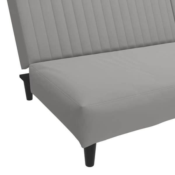 vidaXL 2-sitssoffa, ljusgrå, klädd i sammet