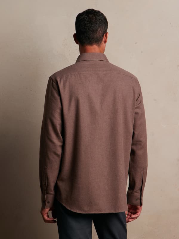 BRUN SKJORTA LÅNGÄRMAD 176-182/45