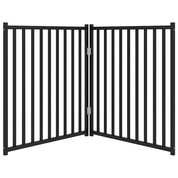 vidaXL foldbar hundegitter 2 paneler sort 160 cm træ