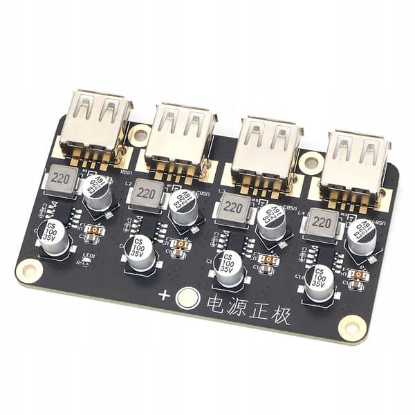 Rosfix 4-kanals spændingsomformer oplader 2.0 3.0 USB step-down
