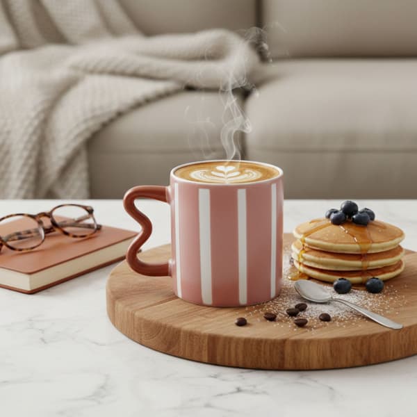 450 ml Jazz Lines rosa mugg