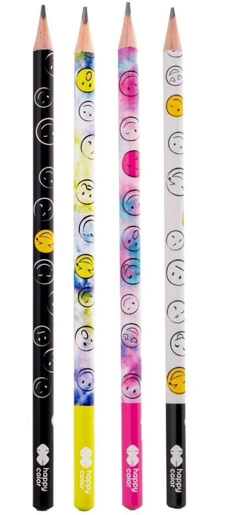 Triangulär penna 2B Smile (24 st) HAPPY COLOR