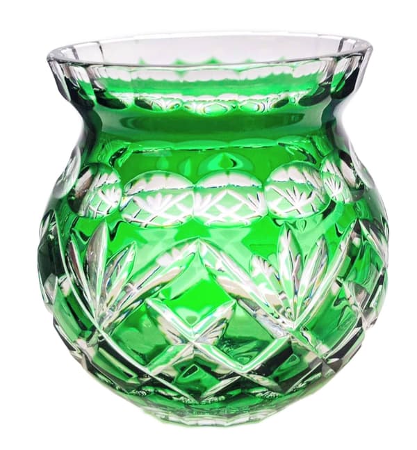 Smaragdikristalli ananasmaljakko 16 cm