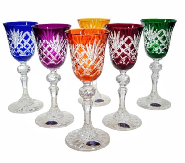 Farverige krystallikørglas 60 ml Ananas