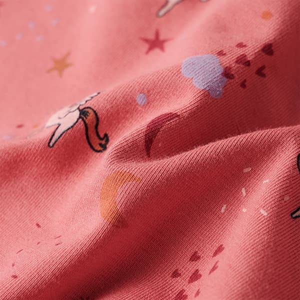 Barnpyjamas med lång ärm, rosa, 92