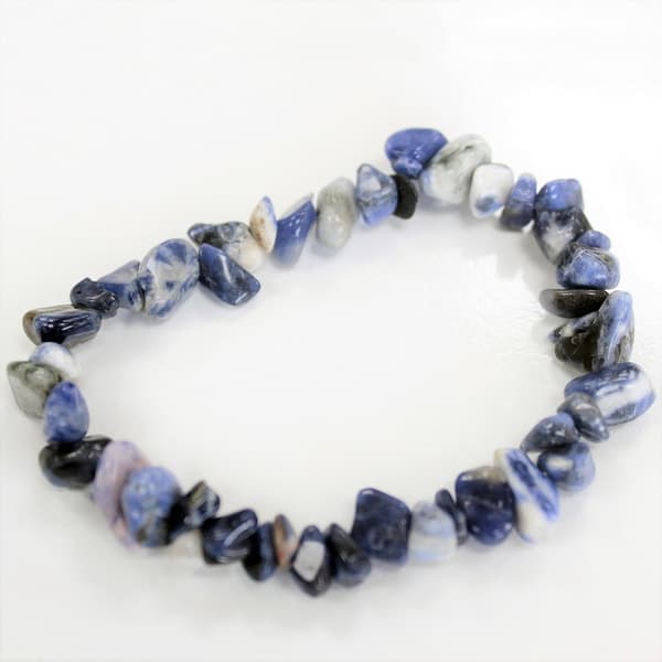 Armband med naturstenar - Sodalit