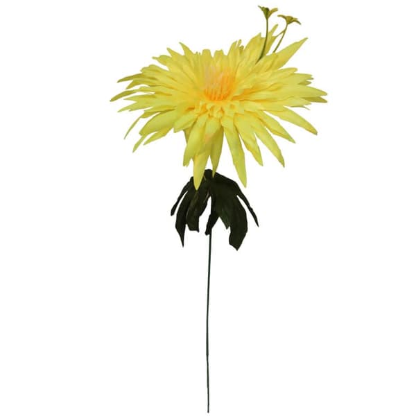 Gul kunstig asterblomst, højde 55 cm