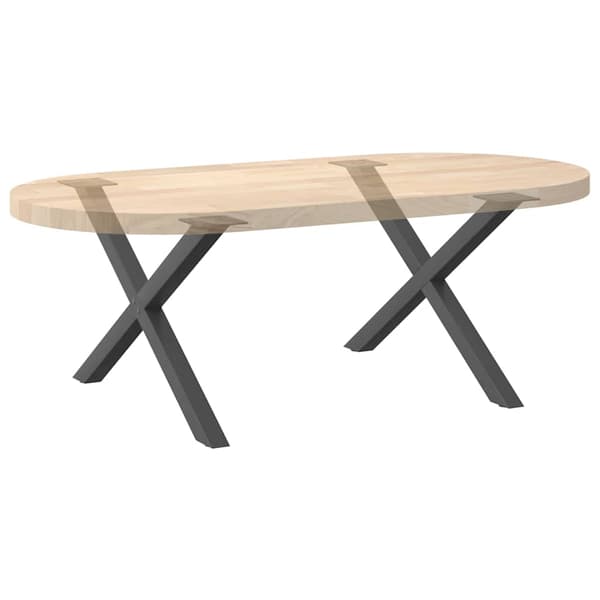 vidaXL X-formade soffbordsben 2 st antracit