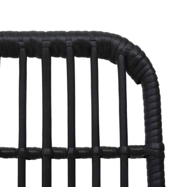 vidaXL havestole, sæt med 2, polyrattan, sort