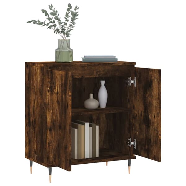 vidaXL kommode, røget eg, 60x35x70 cm, træbaseret materiale