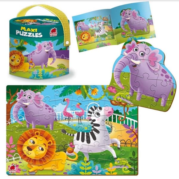Maxi-puslespil 2 i 1 Zoo