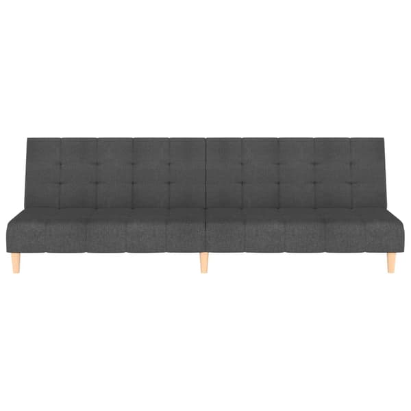 vidaXL 2-sits bäddsoffa, mörkgrå, klädd i tyg