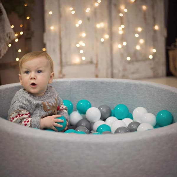 KiddyMoon plastbollar 7 cm mörkrosa 700 leksaksbollar