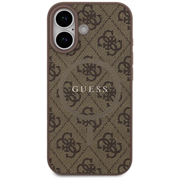Guess 4G Ring Classic Logo MagSafe-etui til iPhone 17, brunt