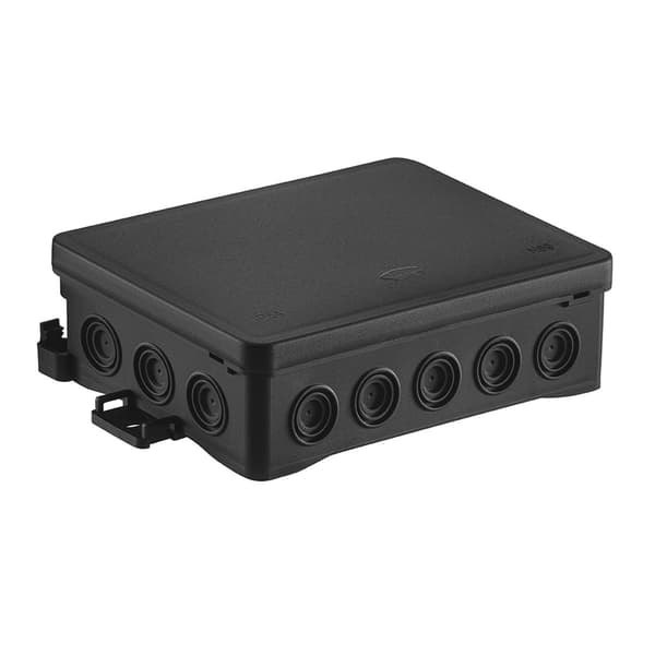 NS9 FASTBOxHOOK vægmonteret installationsboks, 60X135X40, sort