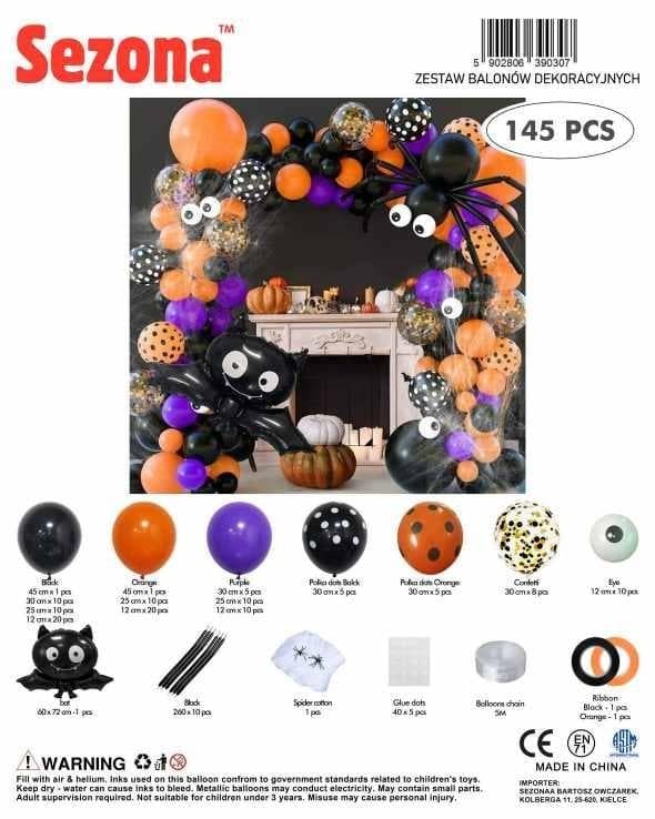 Halloween-ilmapalloja 50 kpl