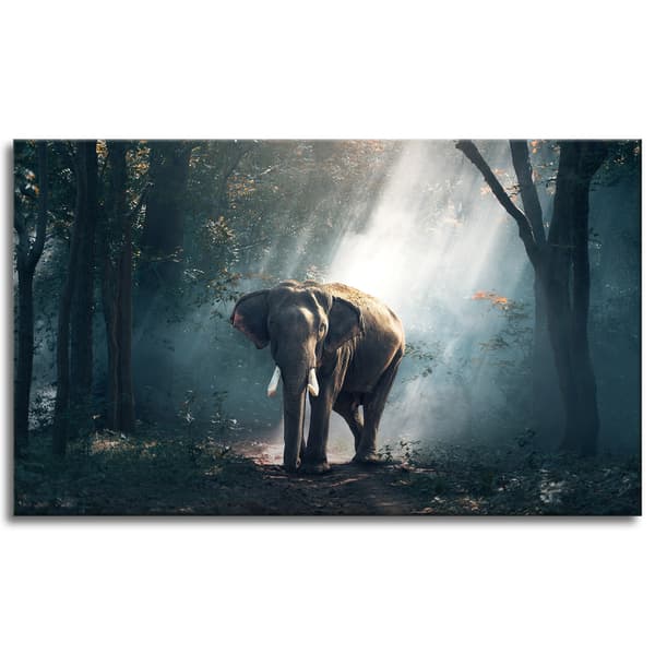 Lærredstryk Dyr Elefant 100x60 cm