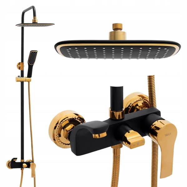 DUSCHSET S-1157 SVART/GULD