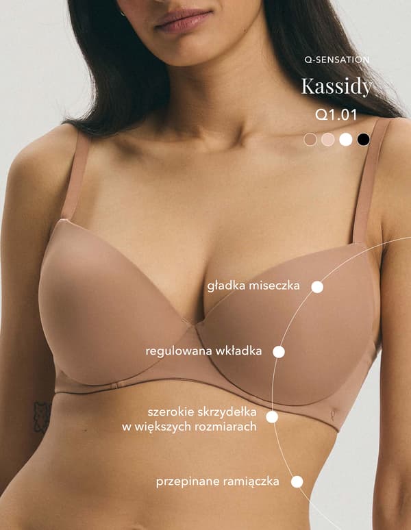 Q1.01 KASSIDY Esotiq Push-Up -rintaliivit | Musta 85E
