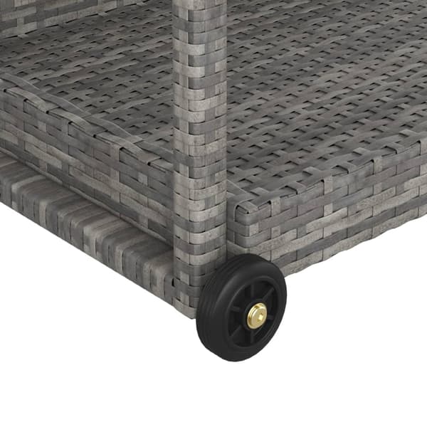 vidaXL Baarikärry, Harmaa, 100x45x83 cm, Polyrottinki