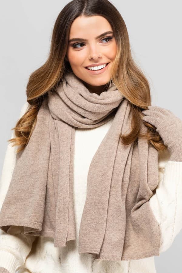 TØRKLÆDE*01 dame vinterfarve mørk beige