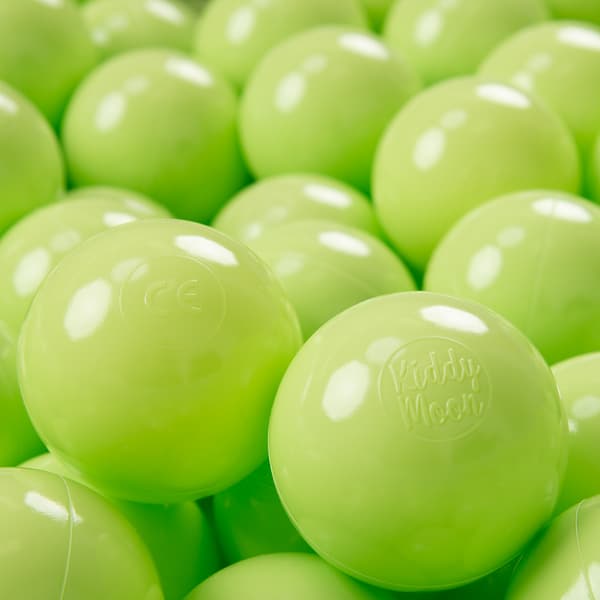 KiddyMoon plastbollar 7 cm ljusgrön 700 leksaksbollar set