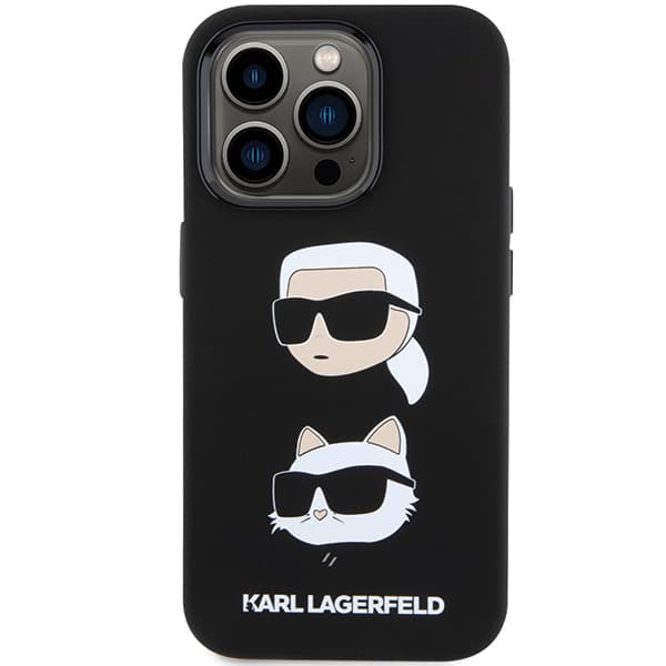 Karl Lagerfeld Karl&Choupette Head-etui til iPhone 15 Pro Max, sort