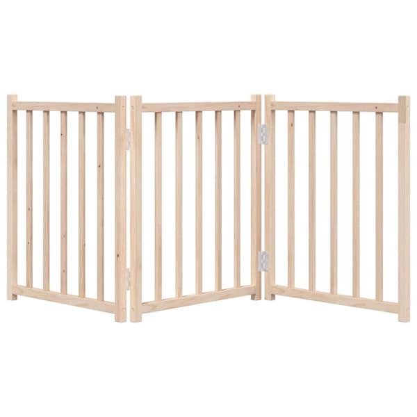 vidaXL foldbart sikkerhedsgitter til hunde, 3 paneler, 150 cm