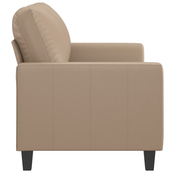 vidaXL 2-sitssoffa, Cappuccino, 120 cm, konstläder