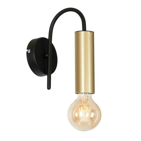 Modern Loop vägglampa i svart och guld