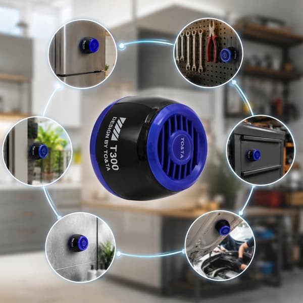 Trådlös Bluetooth-högtalare MP3 microSD LED Magnetisk BLÅ N65N