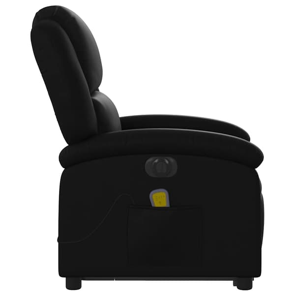 vidaXL elektrisk lænestol med massage, sort