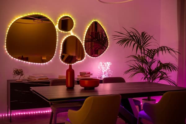 Twinkly Dots - 60 RGB LED lyskæder, sort ledning, USB-A