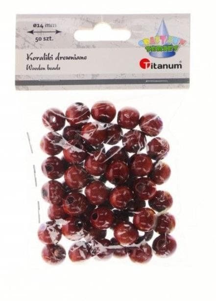 Brune træperler 50 stk.