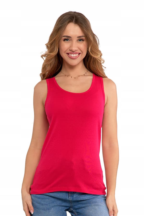 Dame bomuldstanktop Classic MORAJ L FUCHSIA