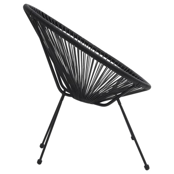 vidaXL havemøbler, sæt med 2, rattan, sort