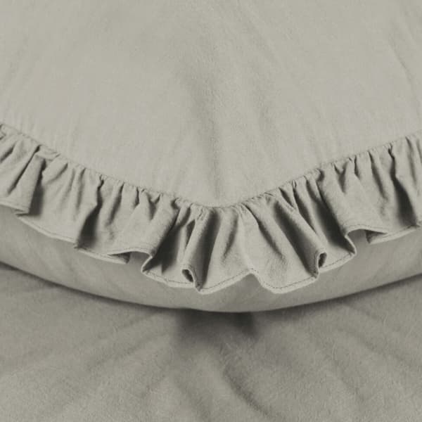 Beige FRILL sengesæt 140x200 cm bomuld